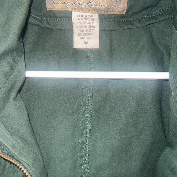 Angel Kim Olive Green Utility Jacket | Hooded Military Anorak Field Coat | Size - Picture 3 of 4